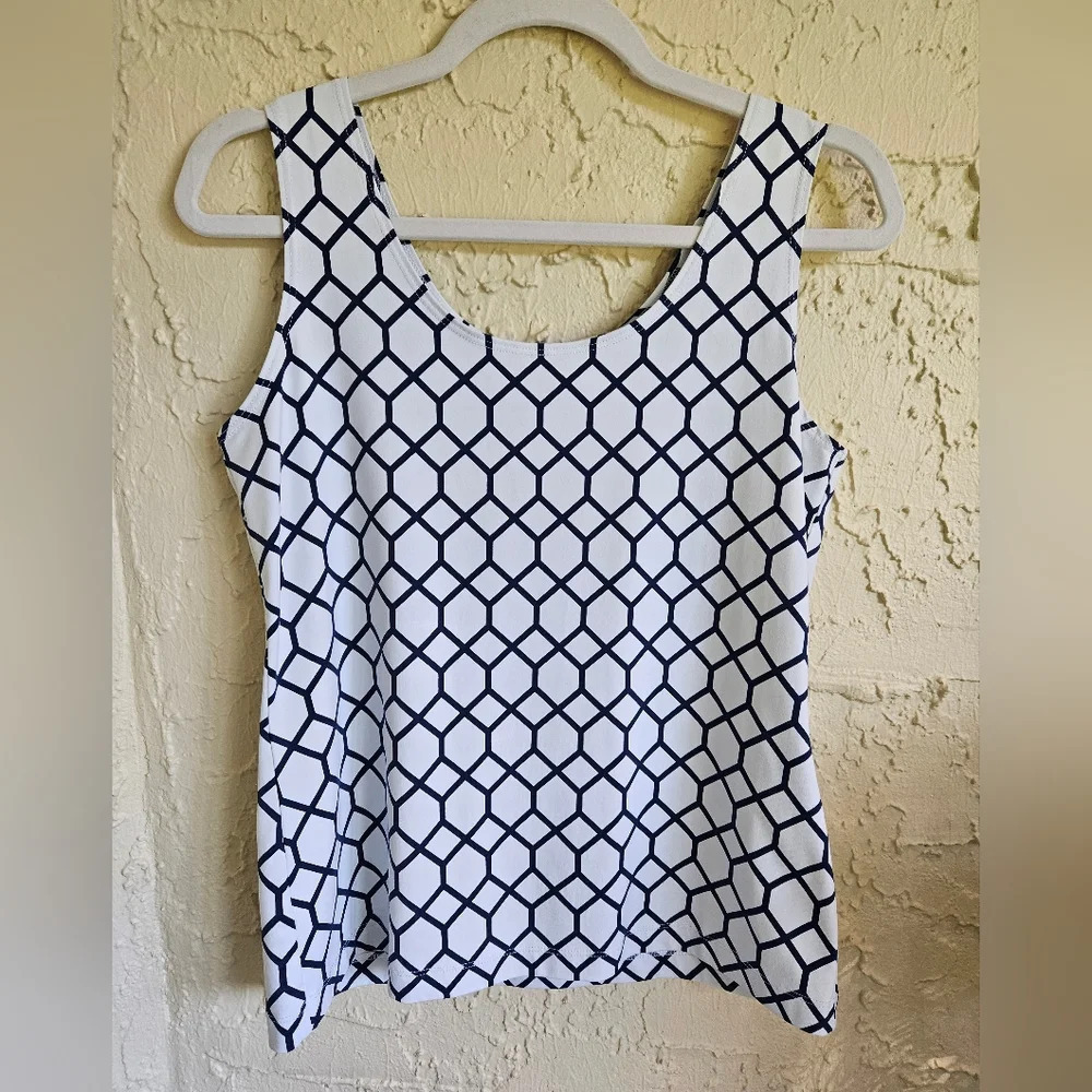 Chico's Honeycomb Tank - Navy Blue